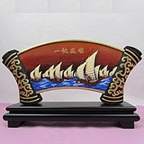 竹木擺件 一帆風順