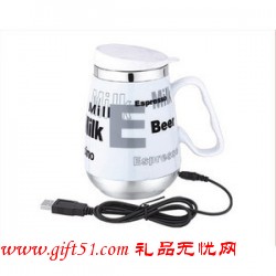 USB陶瓷保溫杯