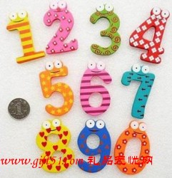 大號數字木制冰箱貼