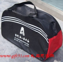 紅黑廣告旅行包