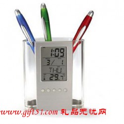 透明筆筒萬(wàn)年歷