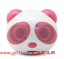 可愛熊貓U盤音箱帶遙控器FM收音機