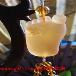 知足常樂(lè)琉璃汽車掛定做