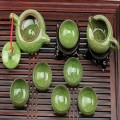 綠色冰紋瓷茶具套裝定做