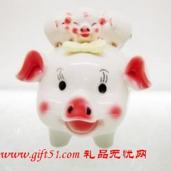 超可愛(ài)五豬納福儲(chǔ)蓄罐 陶瓷存錢(qián)罐