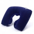 植絨U型充氣枕頭護(hù)頸枕,午睡枕