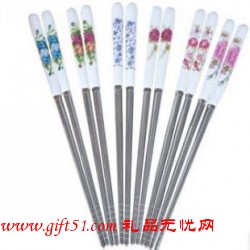 強化骨瓷不銹鋼筷子定制