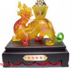 琉璃旺財(cái)貔貅擺件聚財(cái)辟邪 商務(wù)禮品