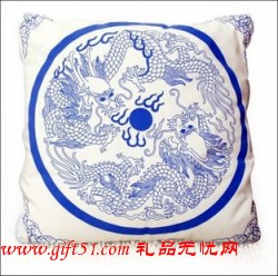 龍年青花抱枕被定做,抱枕被批發定制