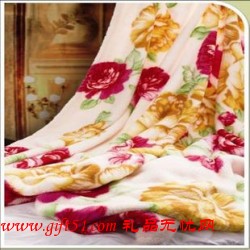 高檔國色天香富貴毯定做,毛毯定制批發