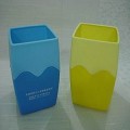 塑料筆筒/四方廣告促銷(xiāo)筆筒