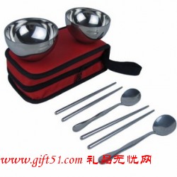情侶旅行餐具組合/不銹鋼餐具套裝