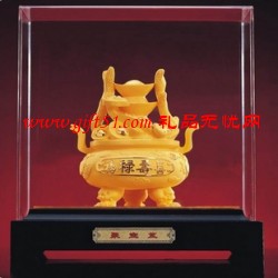 絨沙金聚寶盆定制批發