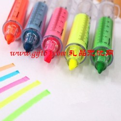 針管針筒造型熒光筆/記號(hào)筆/注射器熒光筆