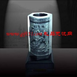 八駿圖筆筒|六凌筆筒定制