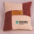 農業銀行亞麻抱枕被定制,抱枕定做