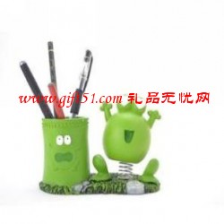 新款綠豆蛙筆筒定制,時(shí)尚辦公筆筒定做
