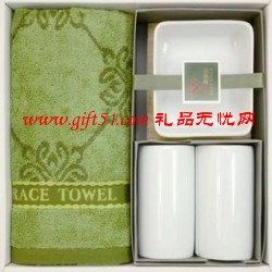 竹節高升毛巾套裝定制,節節高毛巾套裝定做