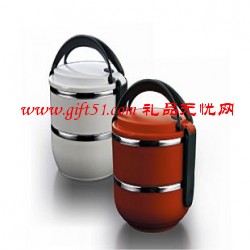 韓式雙層保溫飯盒定做,實用禮品飯盒定制