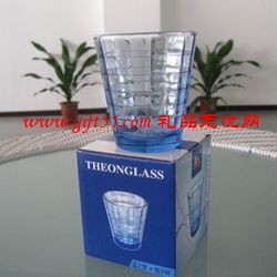 藍之夢格子玻璃杯