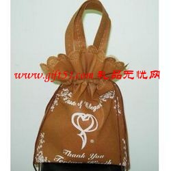 拉繩束口無紡布禮品袋定制,廣告環保購物袋定做