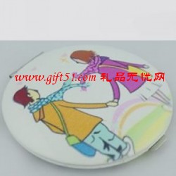 .鋁制圓形飛碟化妝鏡