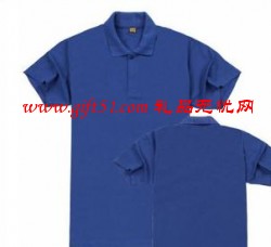 藍色翻領廣告T恤衫