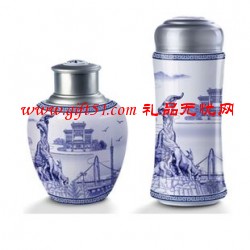 廣州特色風光兩件套（保溫杯+茶葉罐)