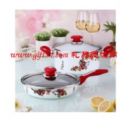 喜氣琺瑯藝廚鍋兩件套
