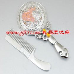 樹脂鏤空手柄化妝鏡