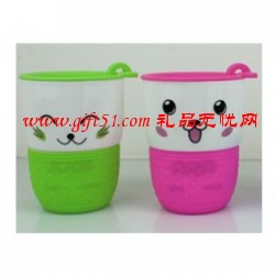 動物硅膠隔熱陶瓷杯/馬克杯