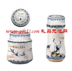 高檔骨瓷保溫杯商務套裝