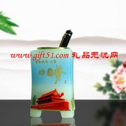 白玉中國夢筆筒/禮品筆筒