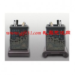 馬年新款厚德載福炭雕筆筒