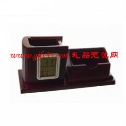 木制萬年歷筆筒 商務(wù)辦公筆筒