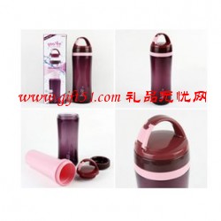 創意鎖扣雙用運動水杯 廣告塑料杯