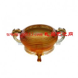 風華鼎立琉璃擺件