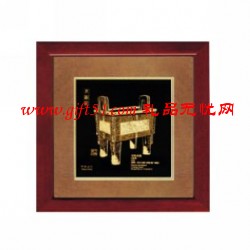 司馬司母戊鼎金箔畫擺件