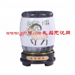 新款吉祥開泰辦公商務筆筒 旋轉筆筒