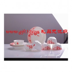 紅梅報(bào)春新品骨質(zhì)瓷餐具套裝