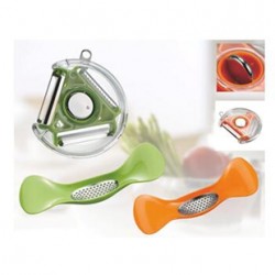 巴米克樂享套裝兩件套(壓蒜器+旋轉式削皮器)