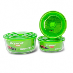 SNAPWARE 美國康寧耐熱玻璃氣密扣圓形三件套
